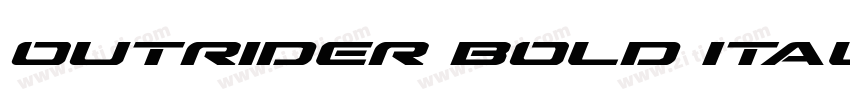 outrider bold italic字体转换